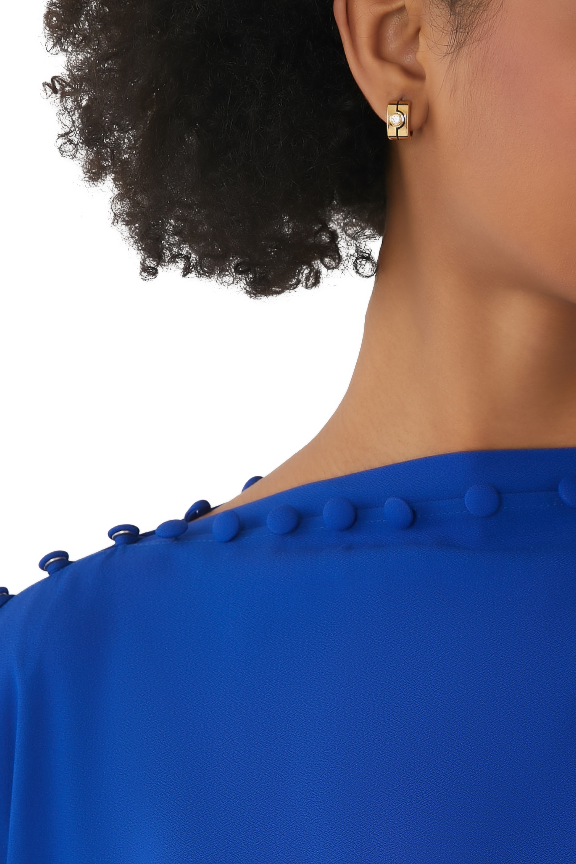 Byline Squared Small Hoop Earrings, 18k Gold-Plated Brass