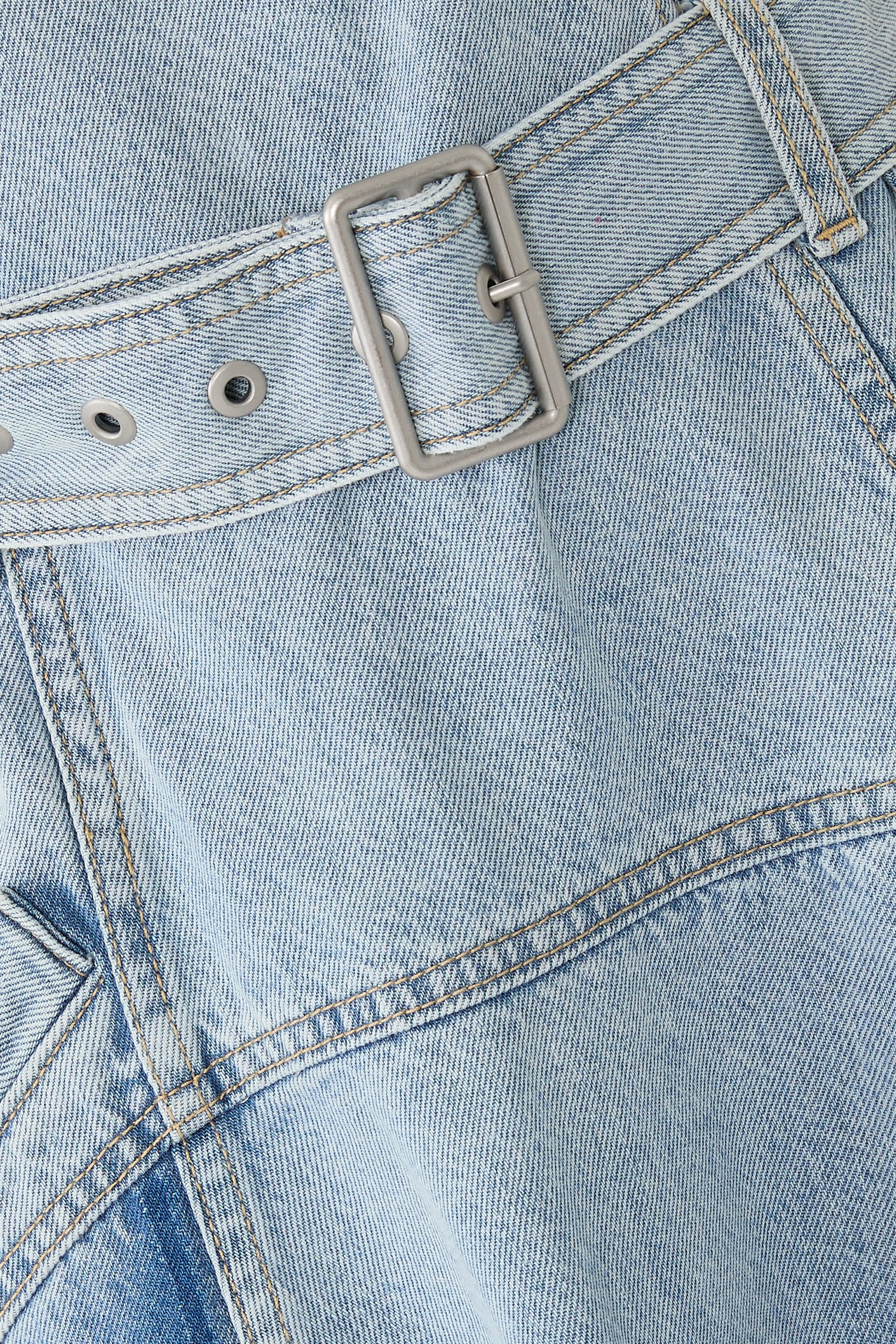 Ghost Patch Sleeveless Belted Midi Dress