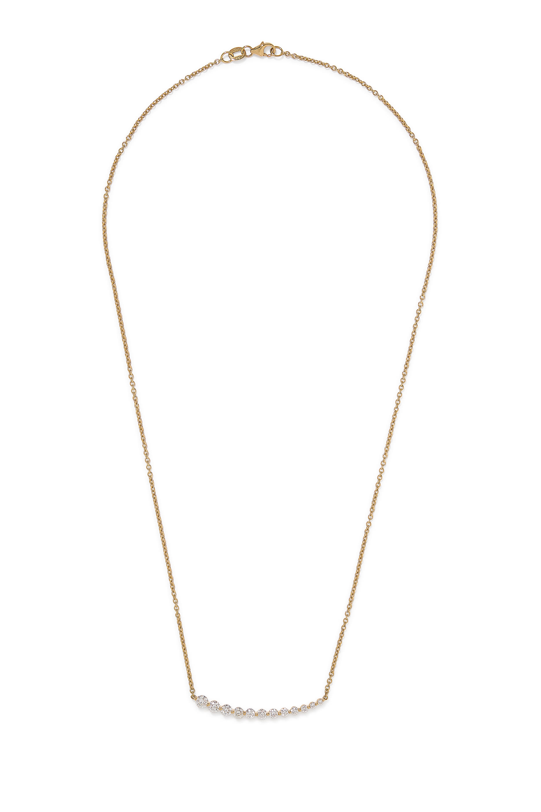 Graduated Diamond Necklace, 18k Yellow Gold & Diamonds