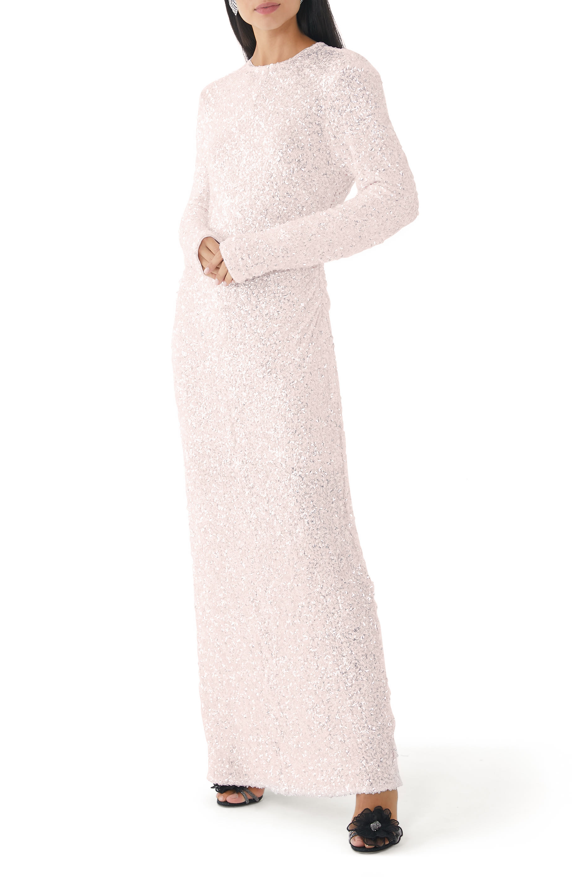 3D Sequins Maxi Dress