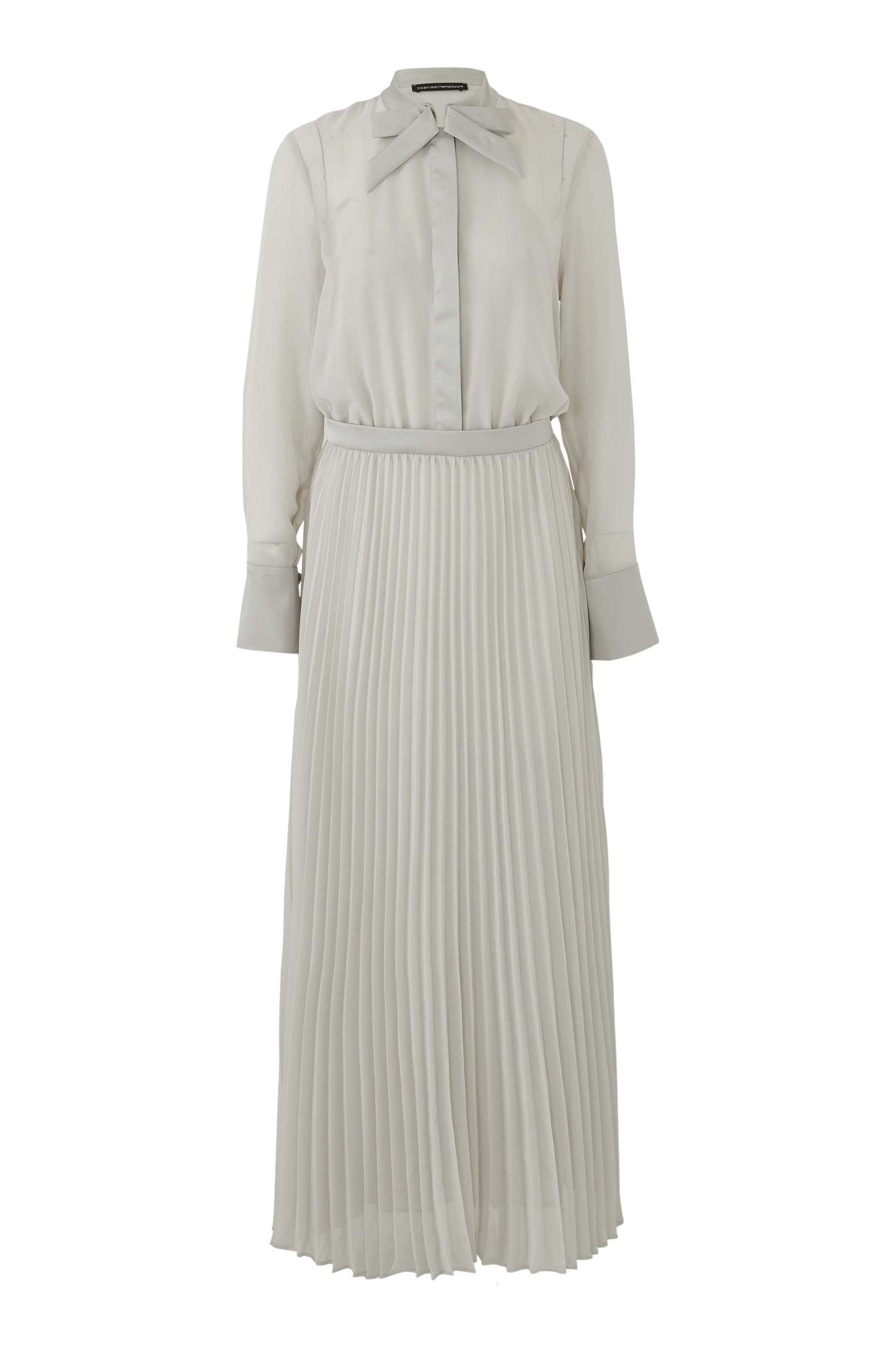 Technical Georgette Two-Piece Effect Long Dress