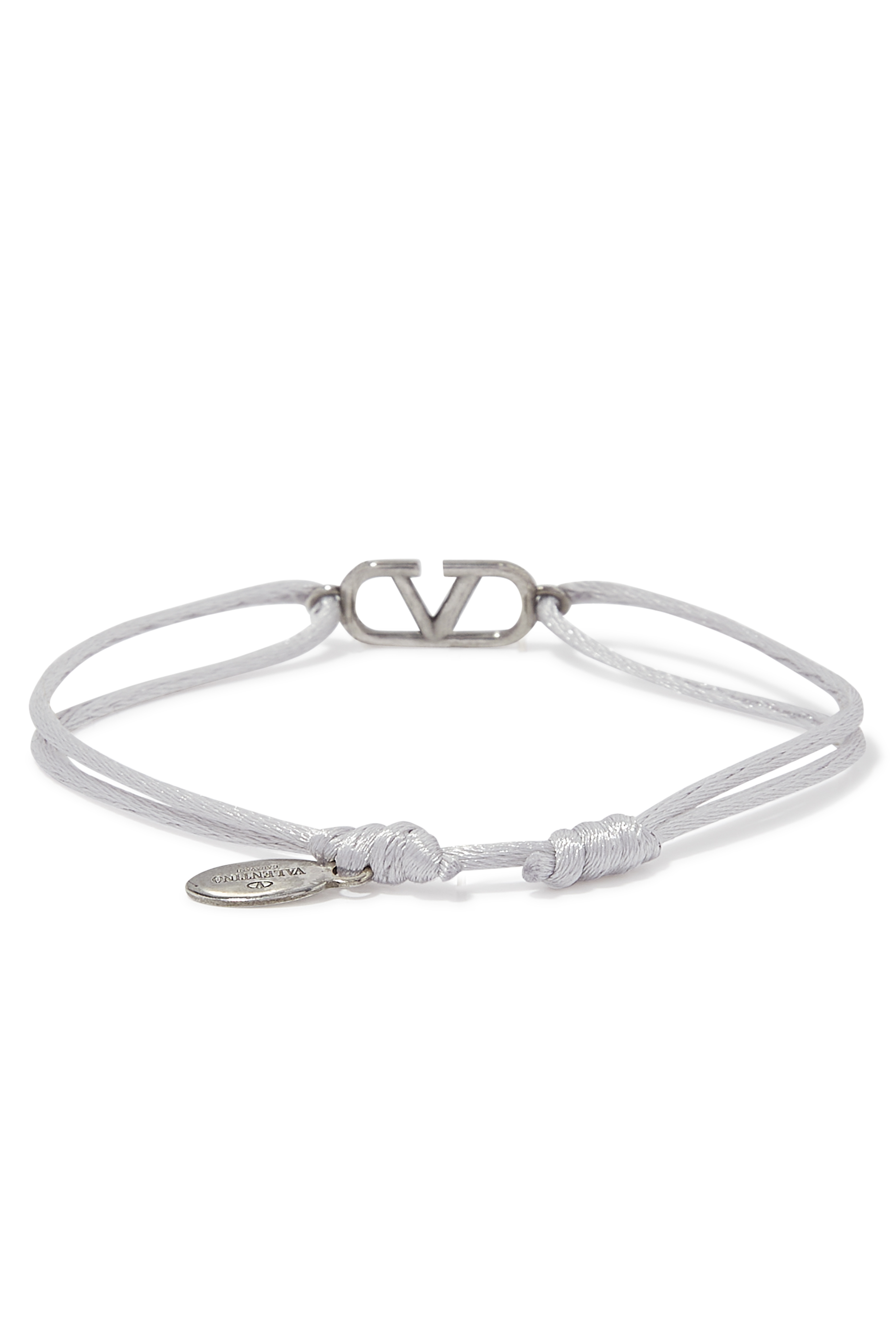 Valentino Garavani V Logo Signature Cotton Bracelet
