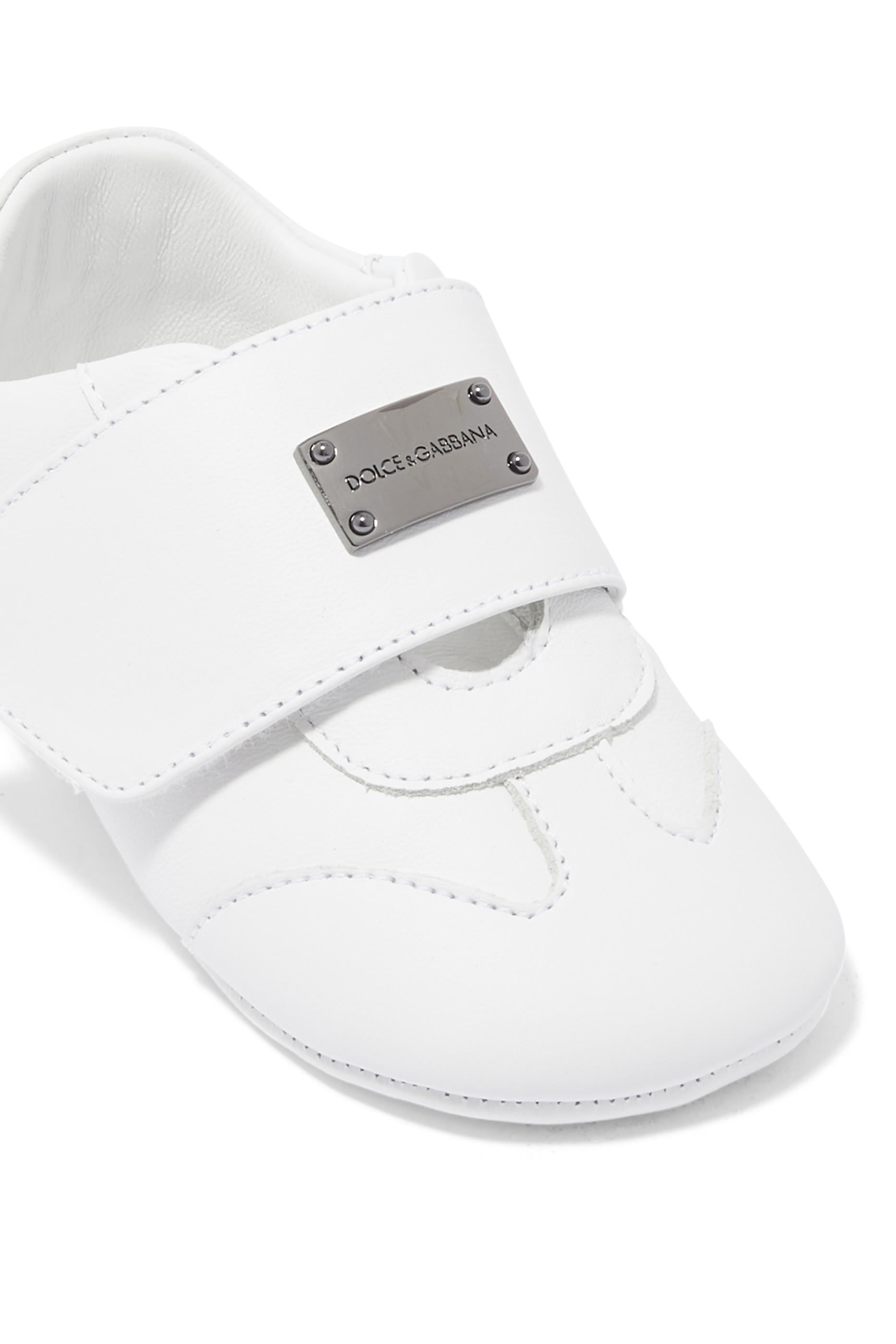 Kids Logo-Plaque Strap Sneakers