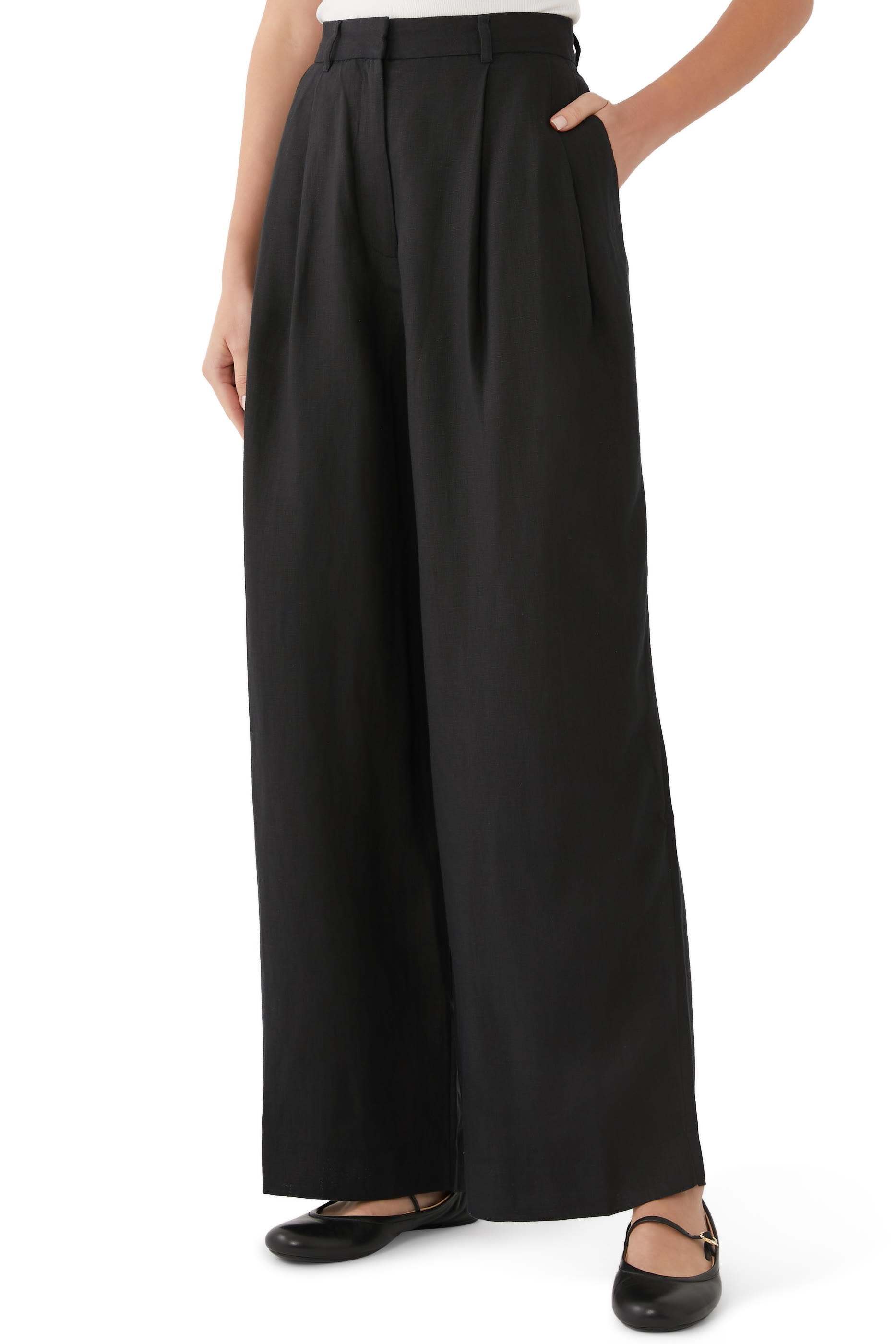 Wyatt High Waist Linen Trousers