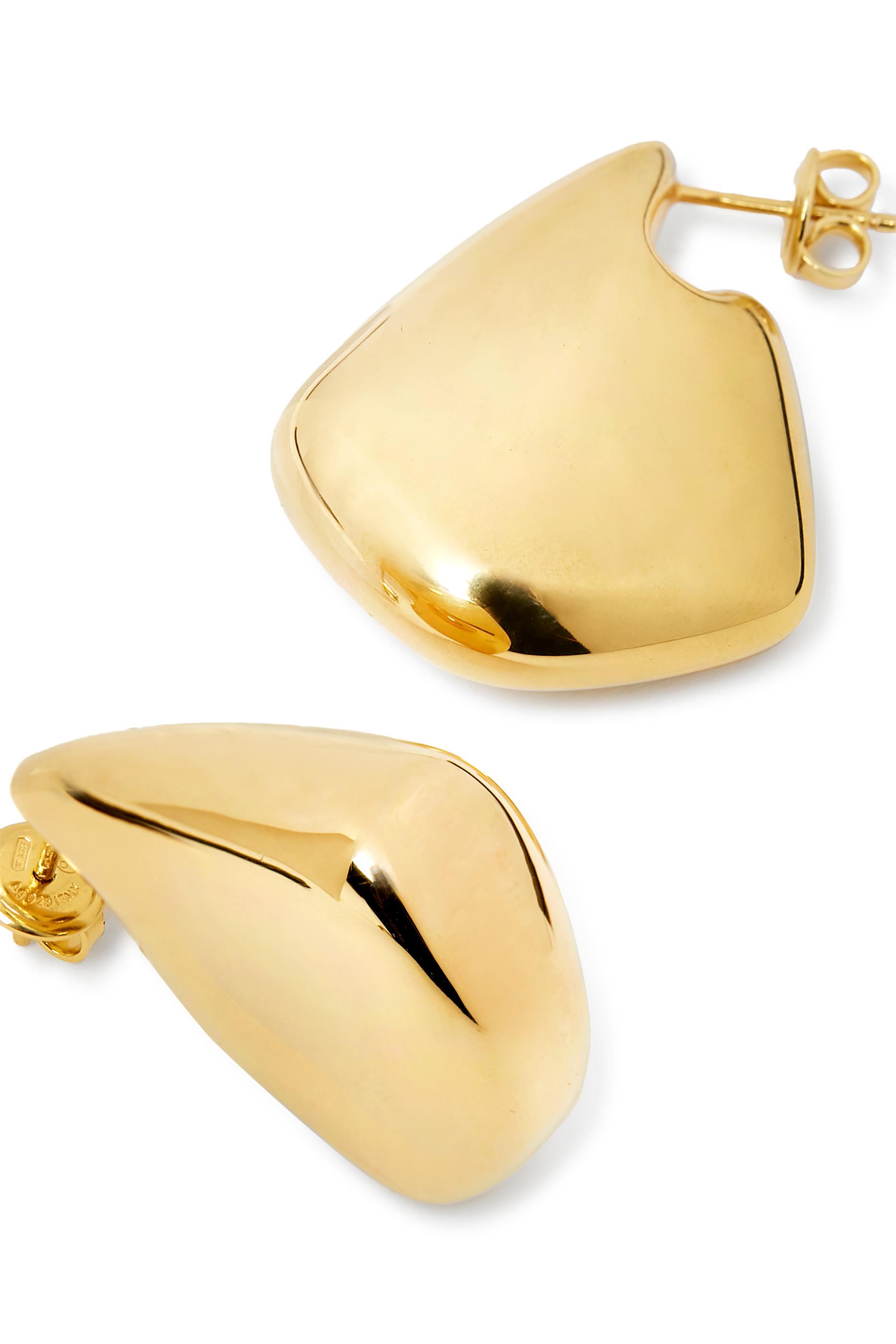 Small Fin Earrings, 18k Gold-plated Sterling Silver