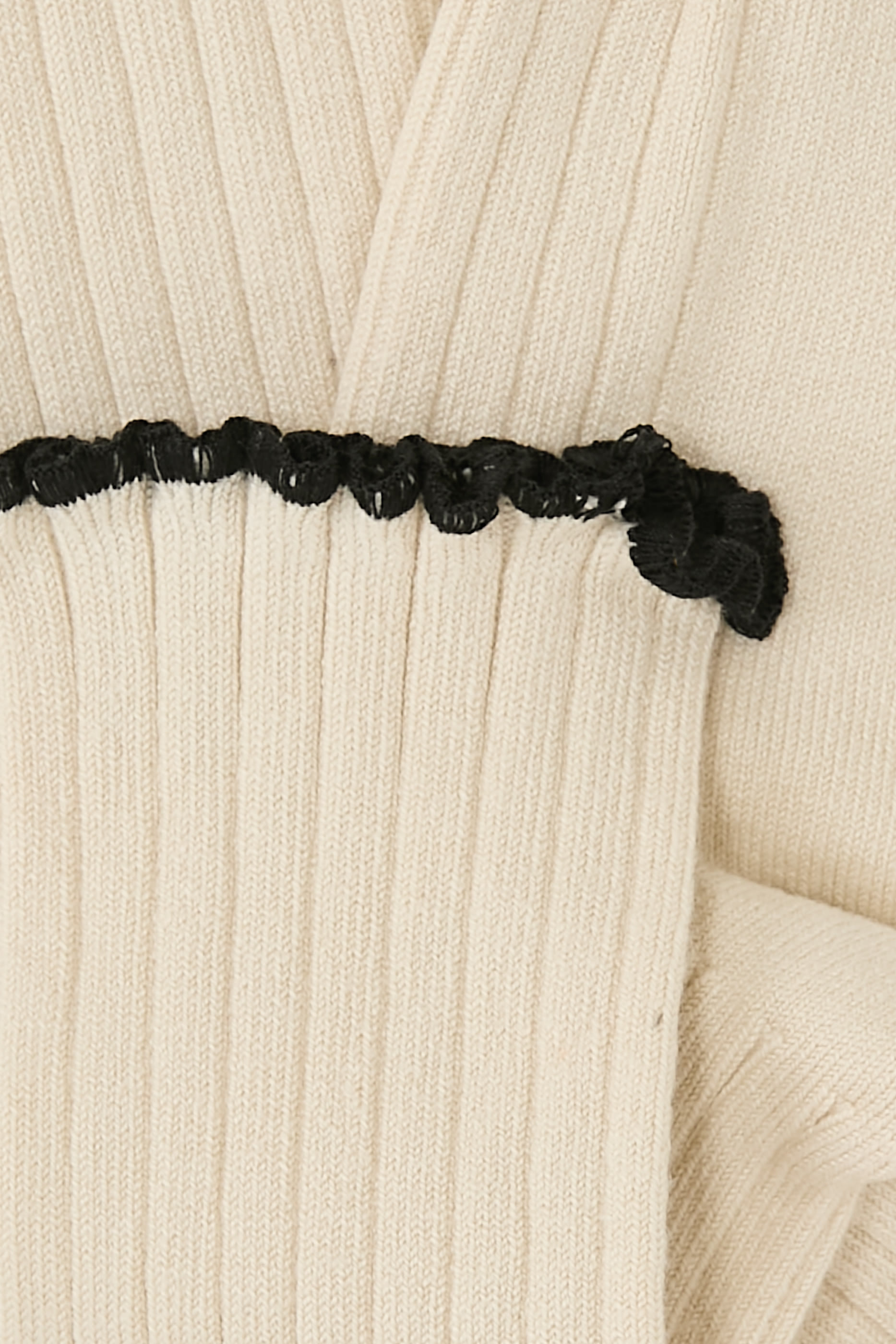 Kids Delphine Lettuce Trim Ribbed Socks