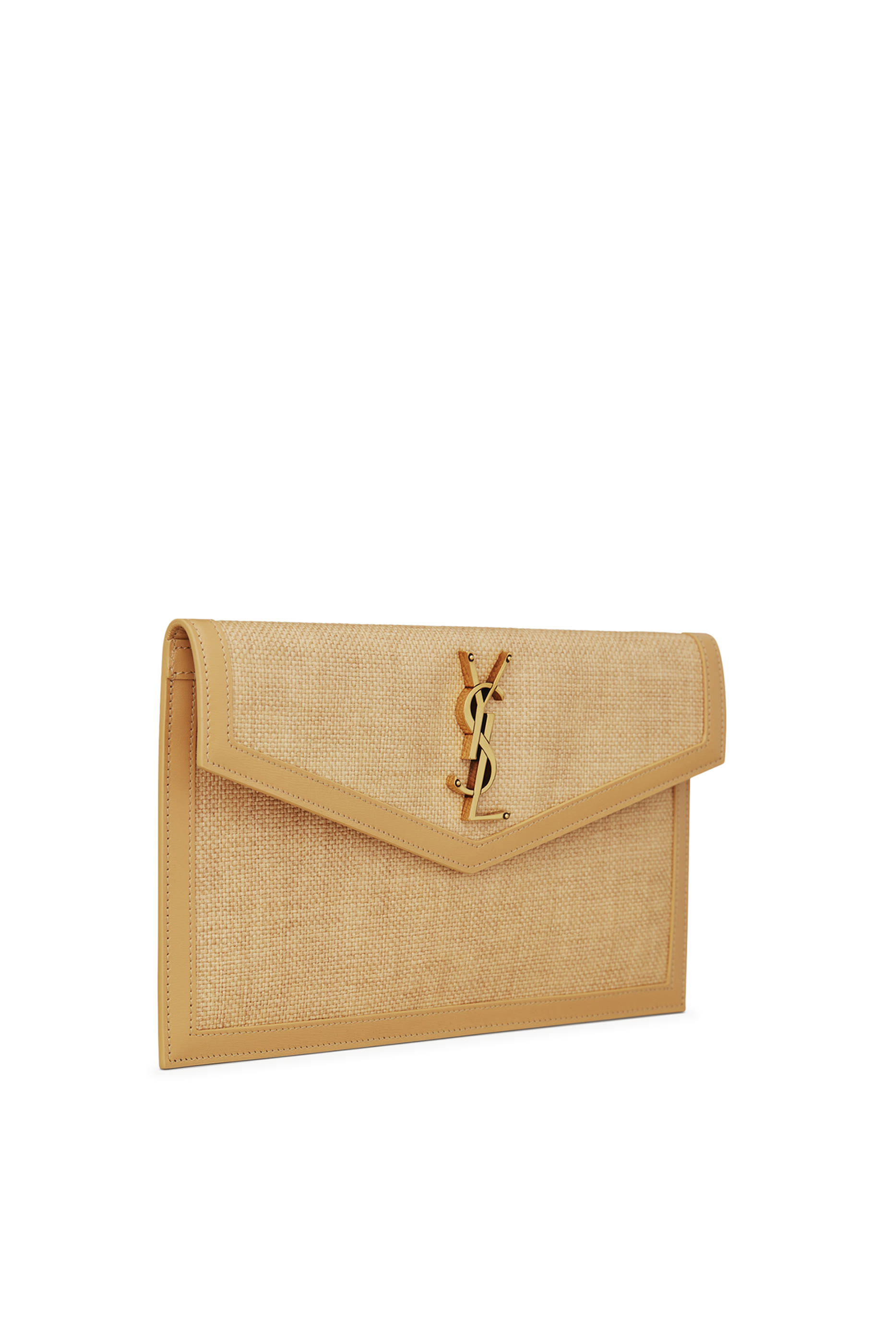 Uptown Pouch in Micro Raffia