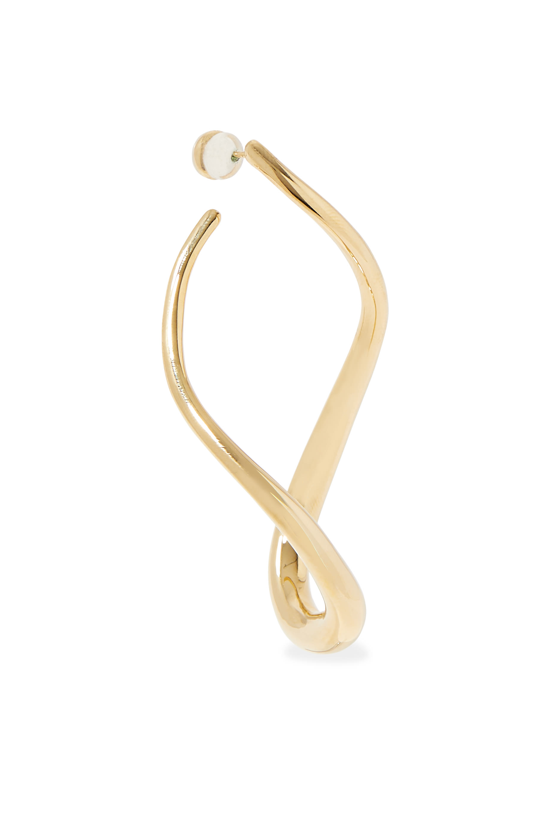Twirl Hoop Earrings, 14k Gold Plated Brass