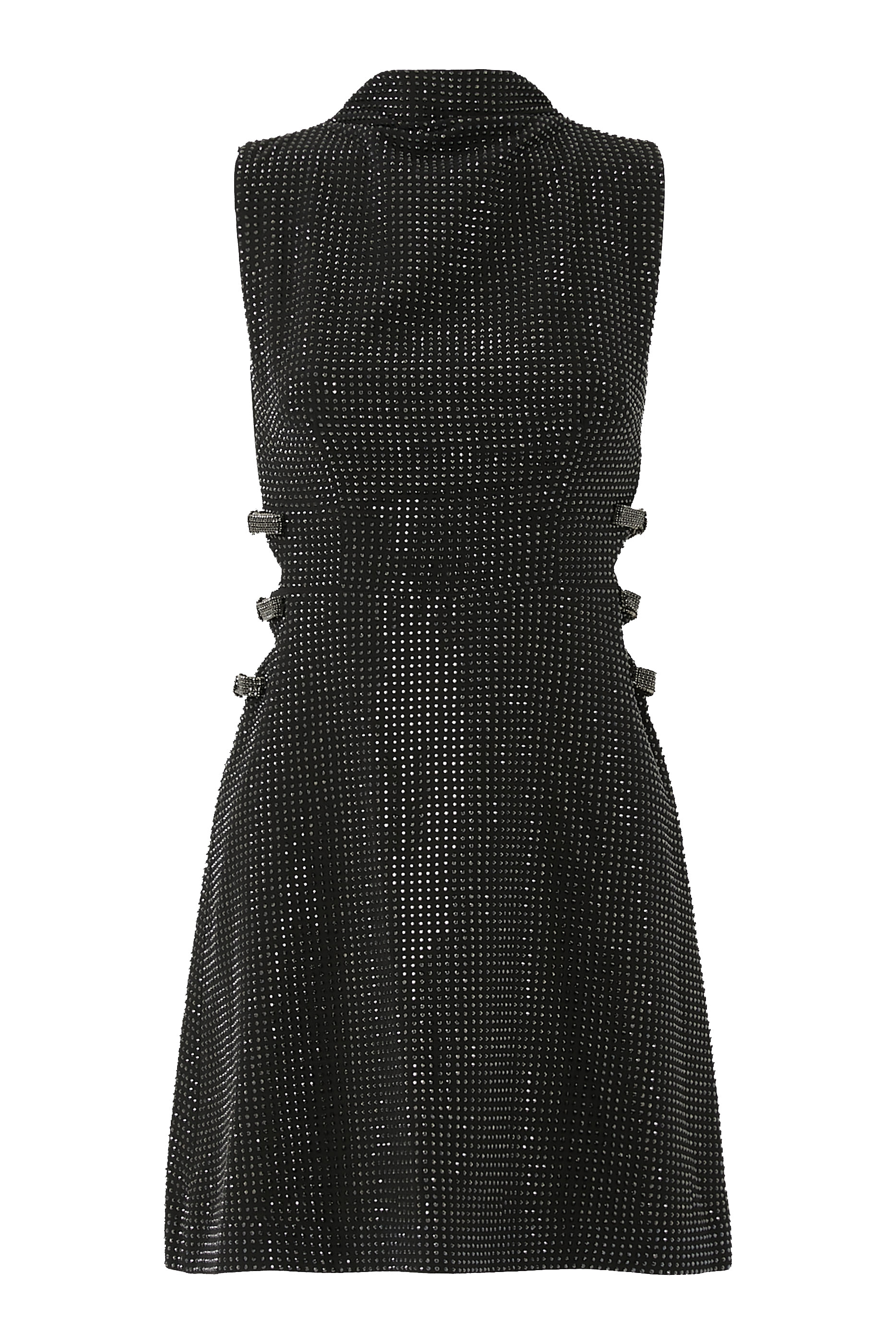 Rhinestone Crepe Mini Dress
