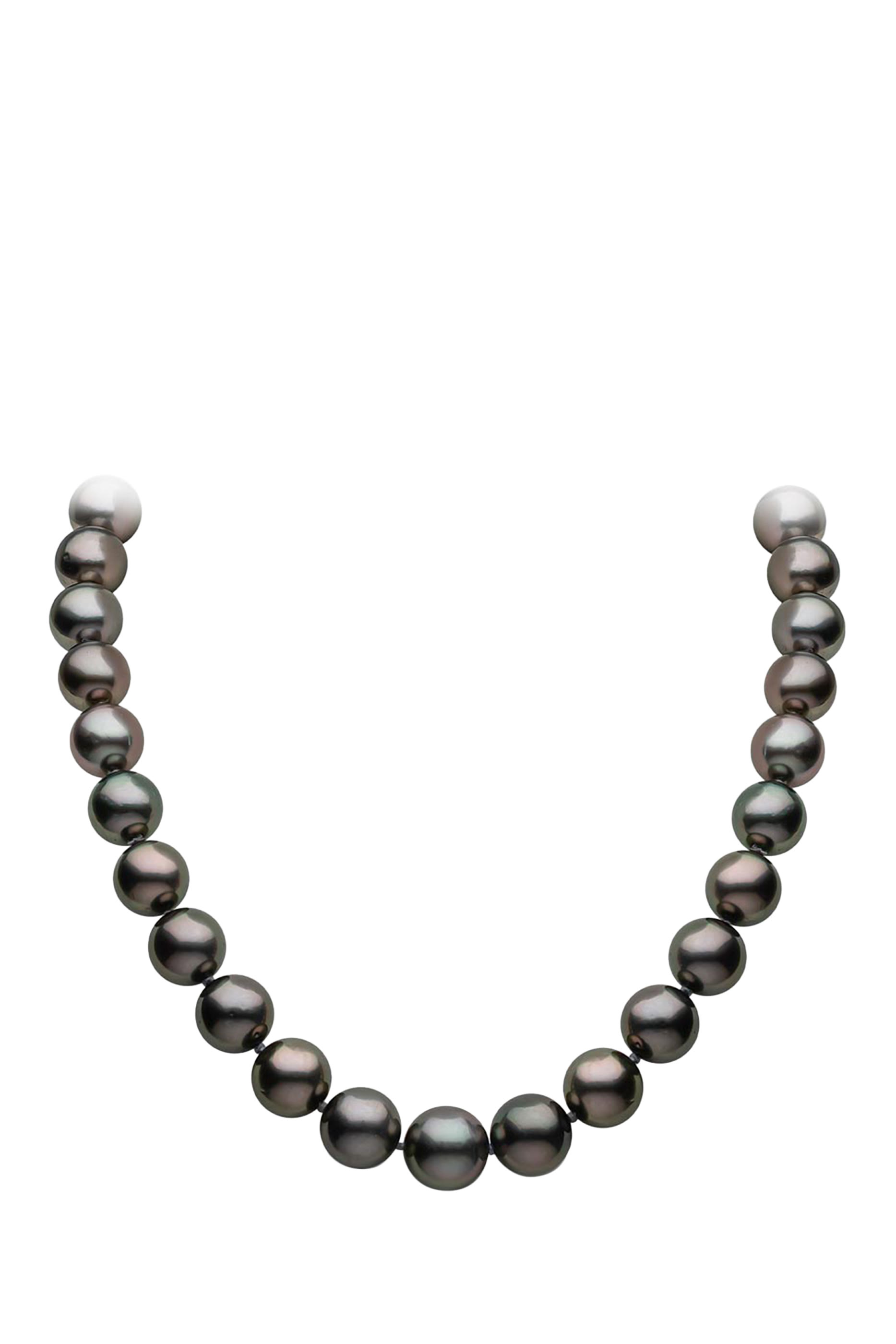 Strand Necklace, 18K White Gold & Tahitian Pearls
