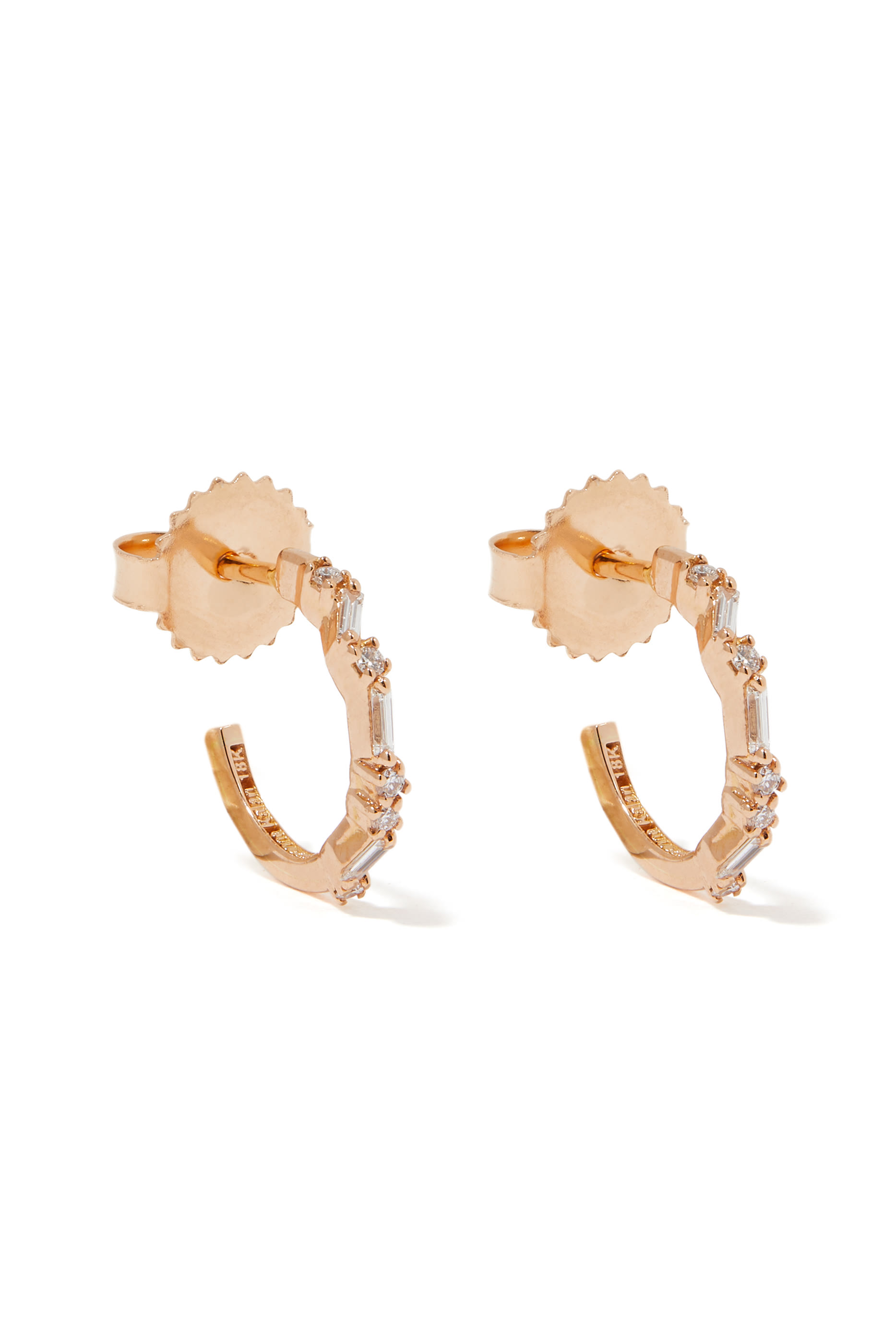 Fireworks Diamond Hoop Earrings