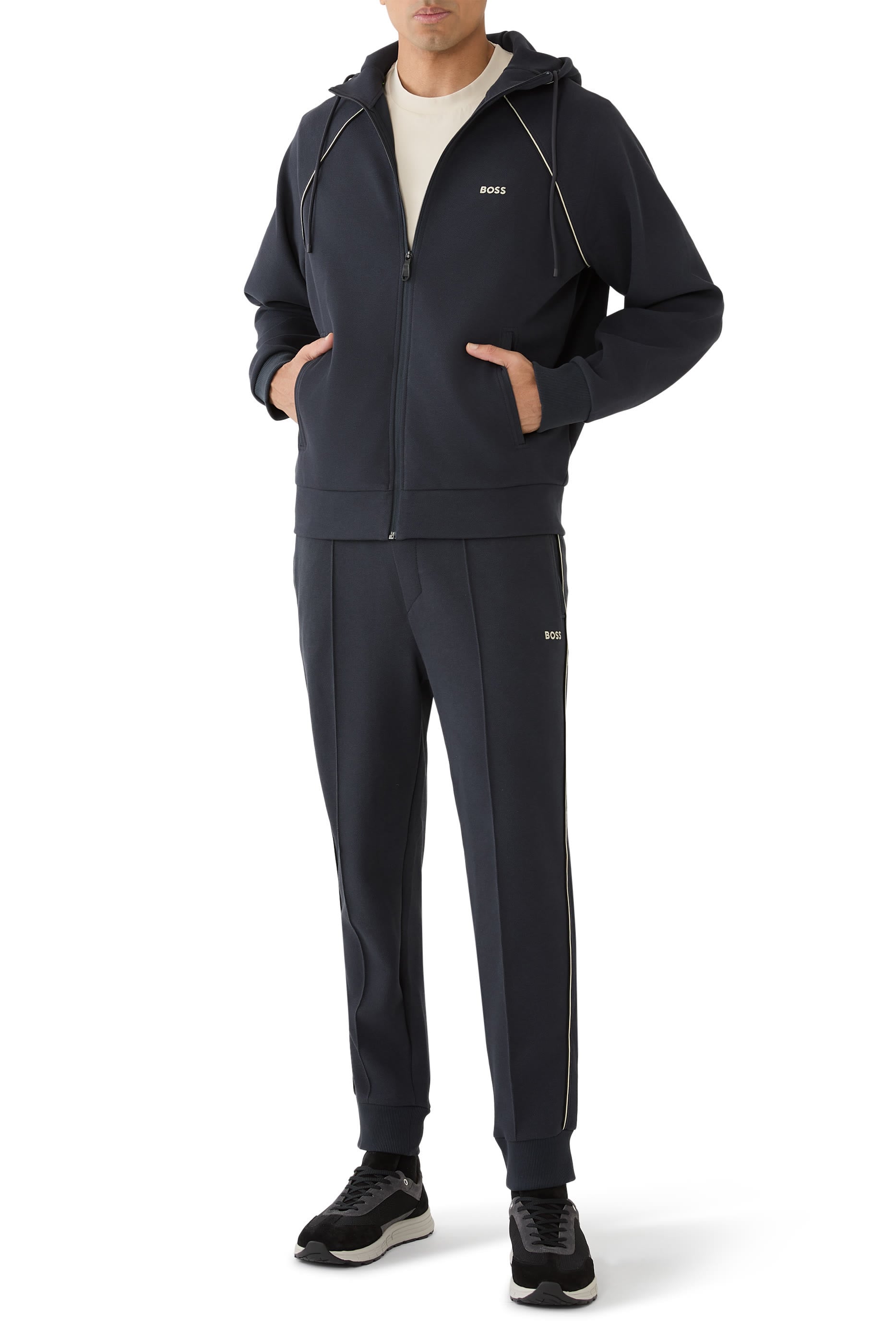 Cotton-Blend Zip-Up Hoodie