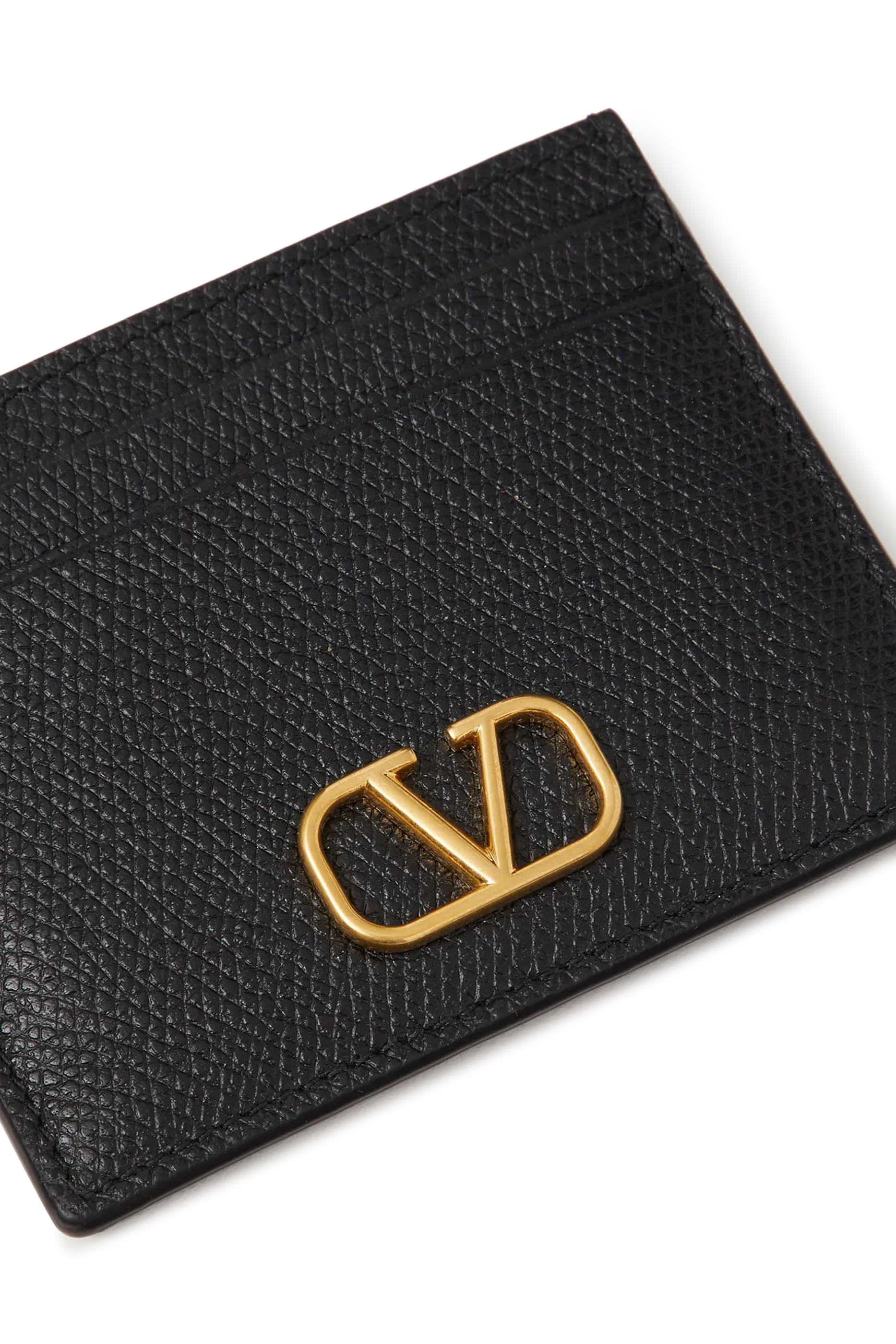  VLogo Leather Cardholder
