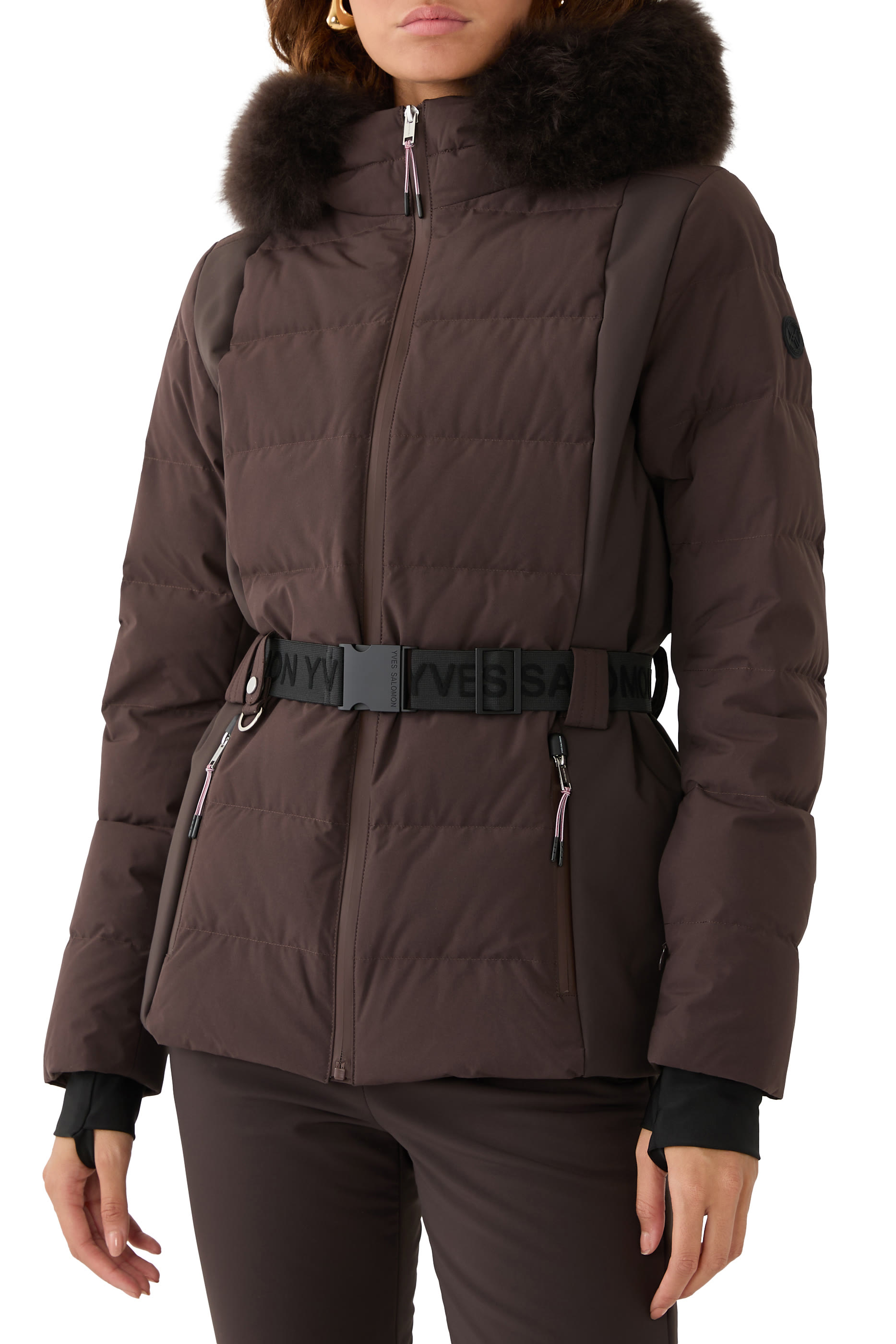 Shearling Trimmed Ski Jacket