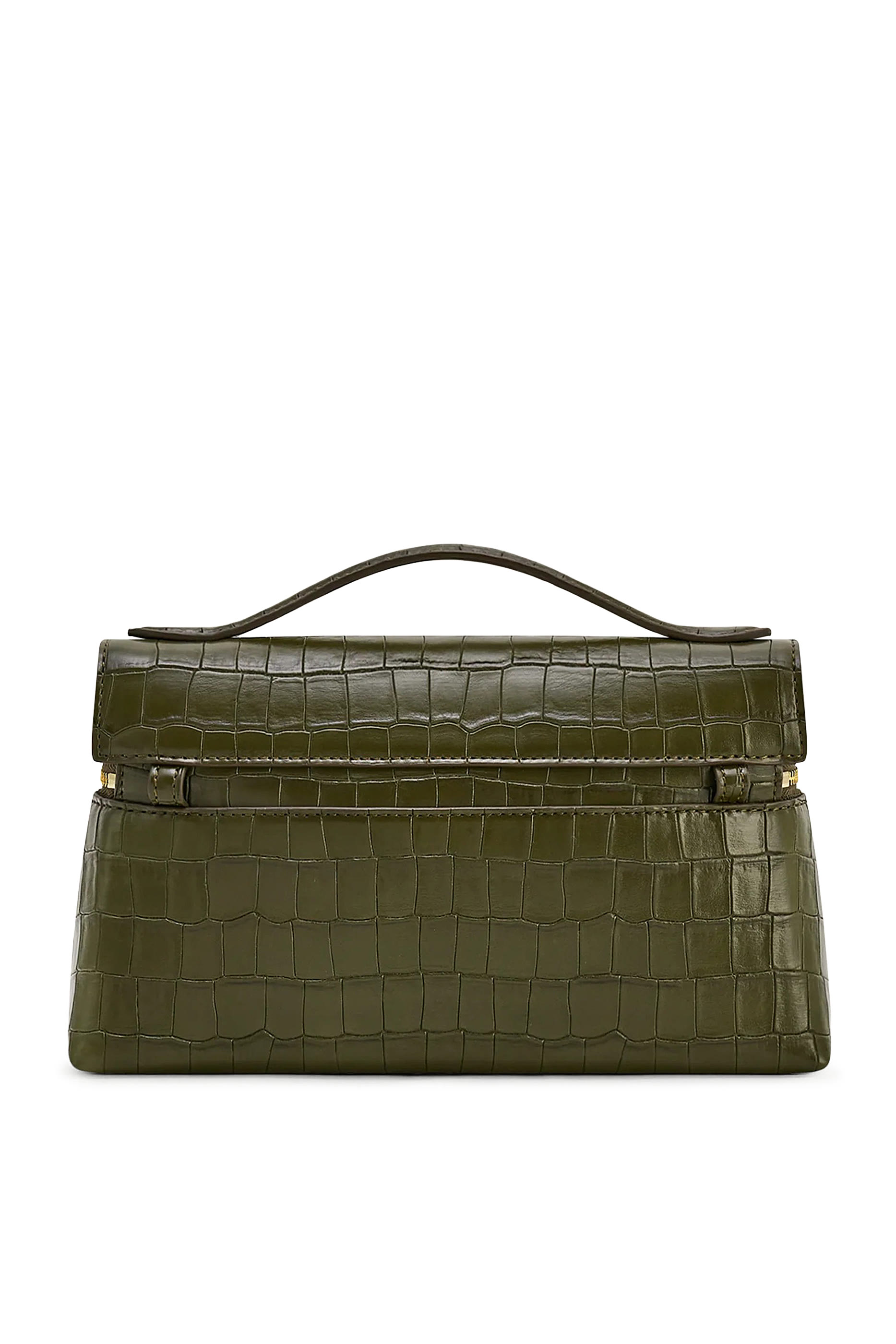 Thea Croc-Embossed Top-Handle Bag