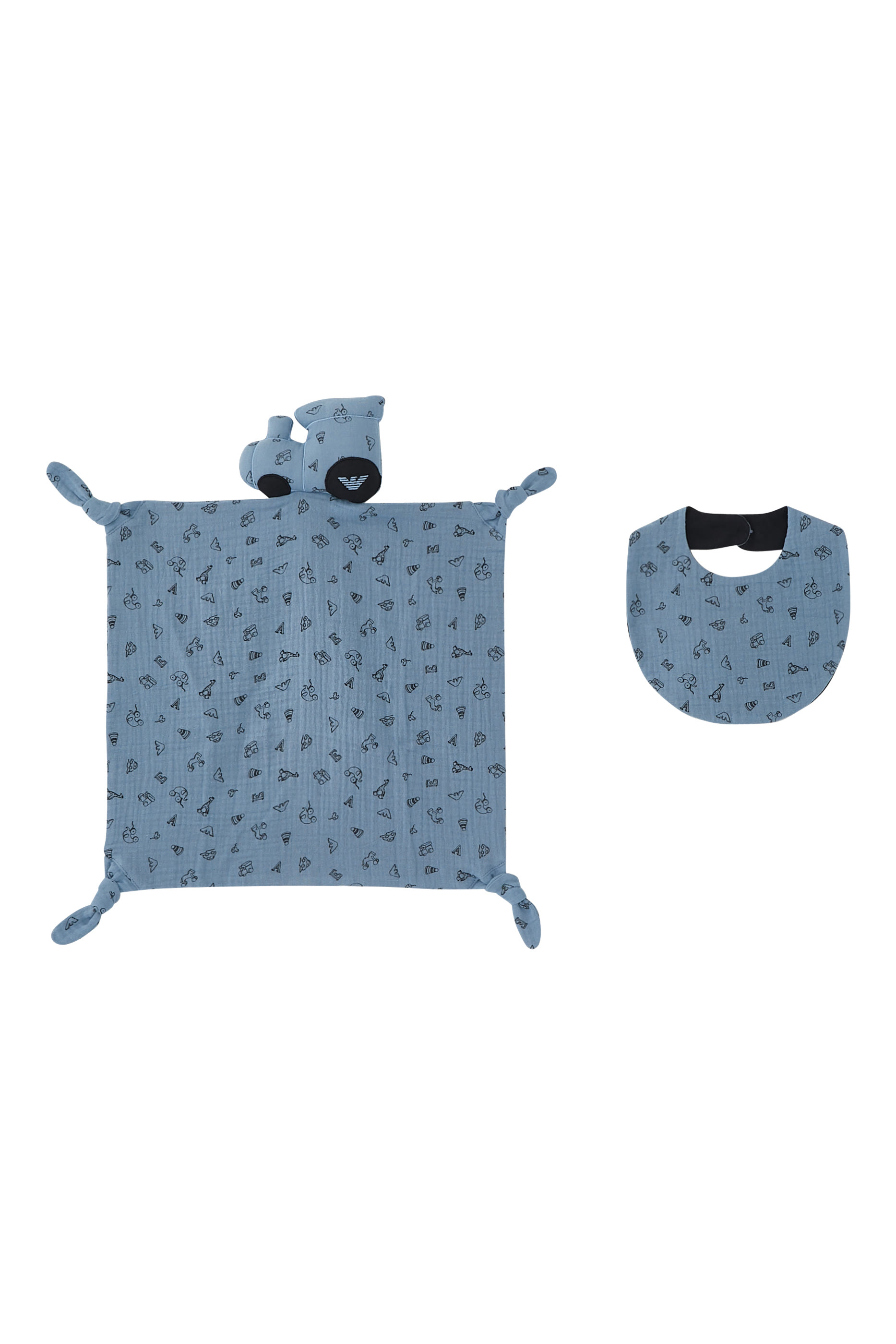 Kids Bib, Toy & Blanket Set