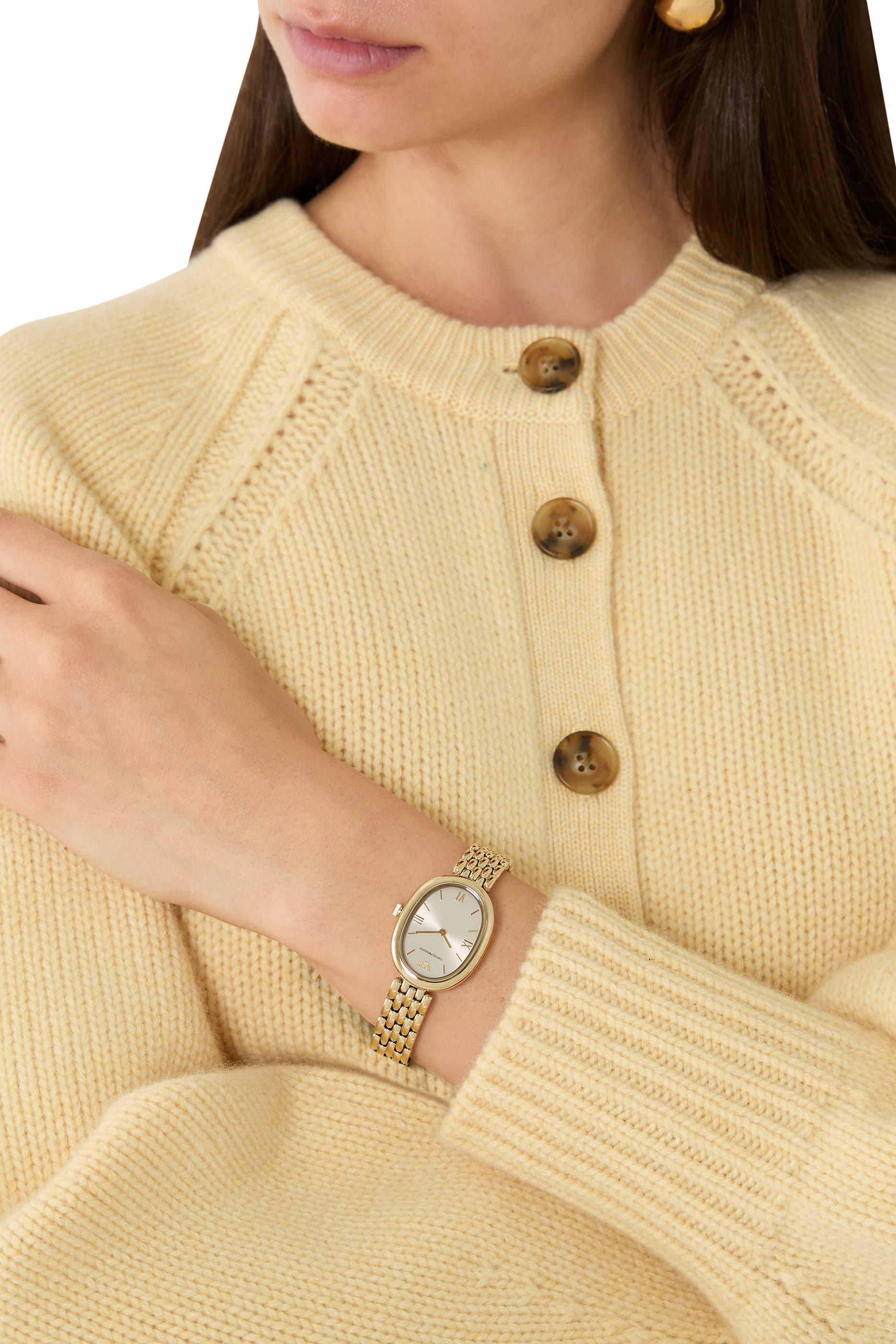 Two-Hand Gold-Tone Stainless Steel Watch 