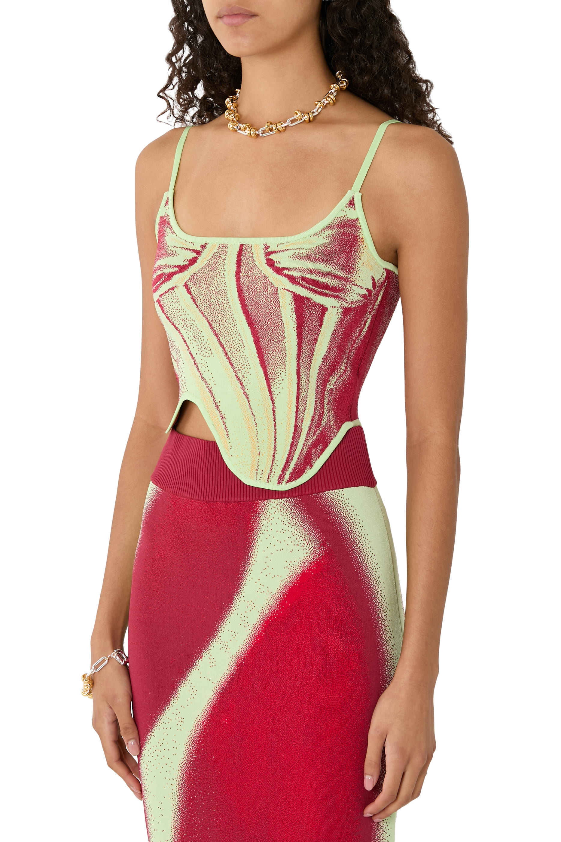 Mila Denim Print Tank Top