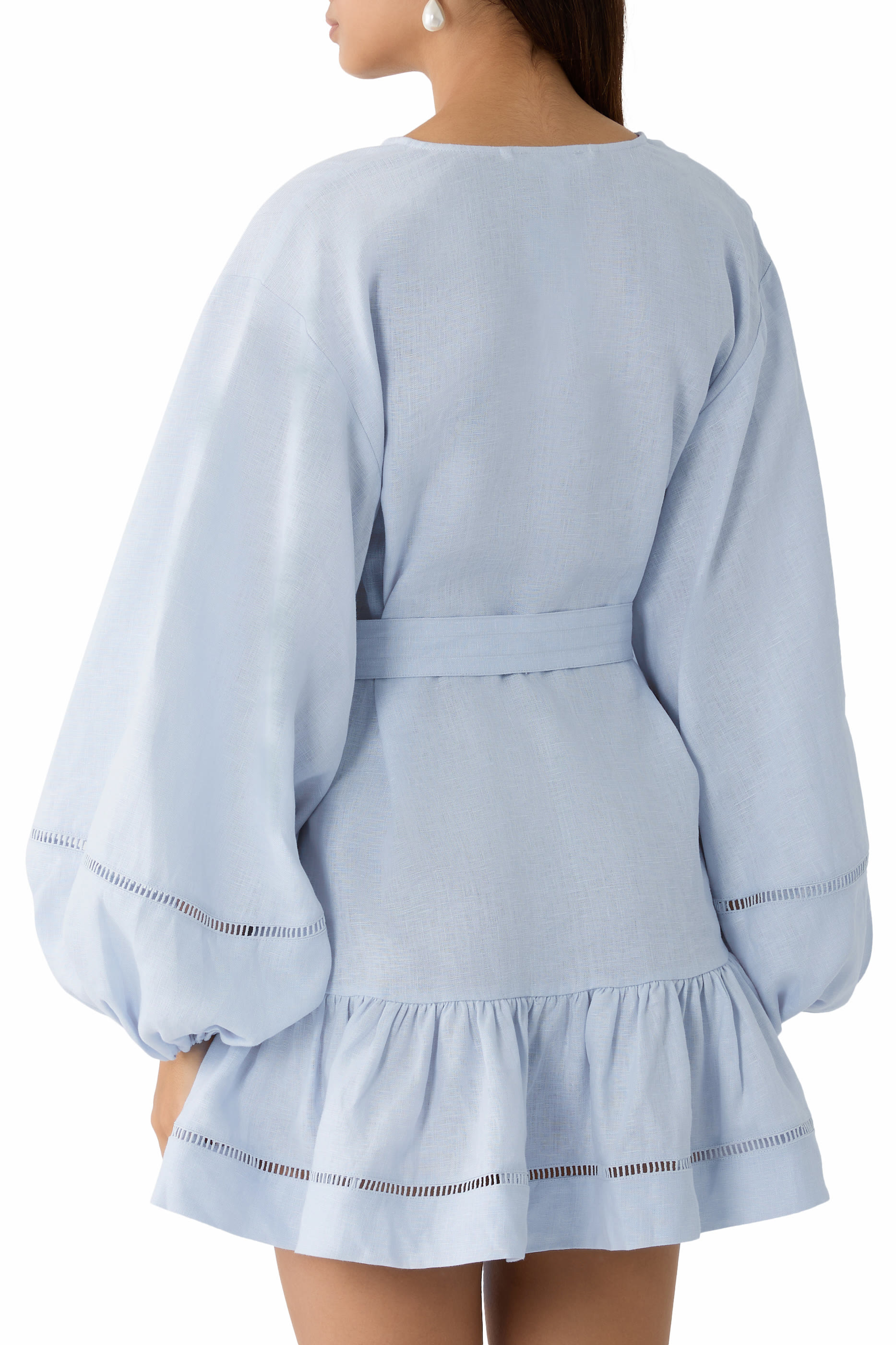 Tommy Balloon Sleeves Mini Dress