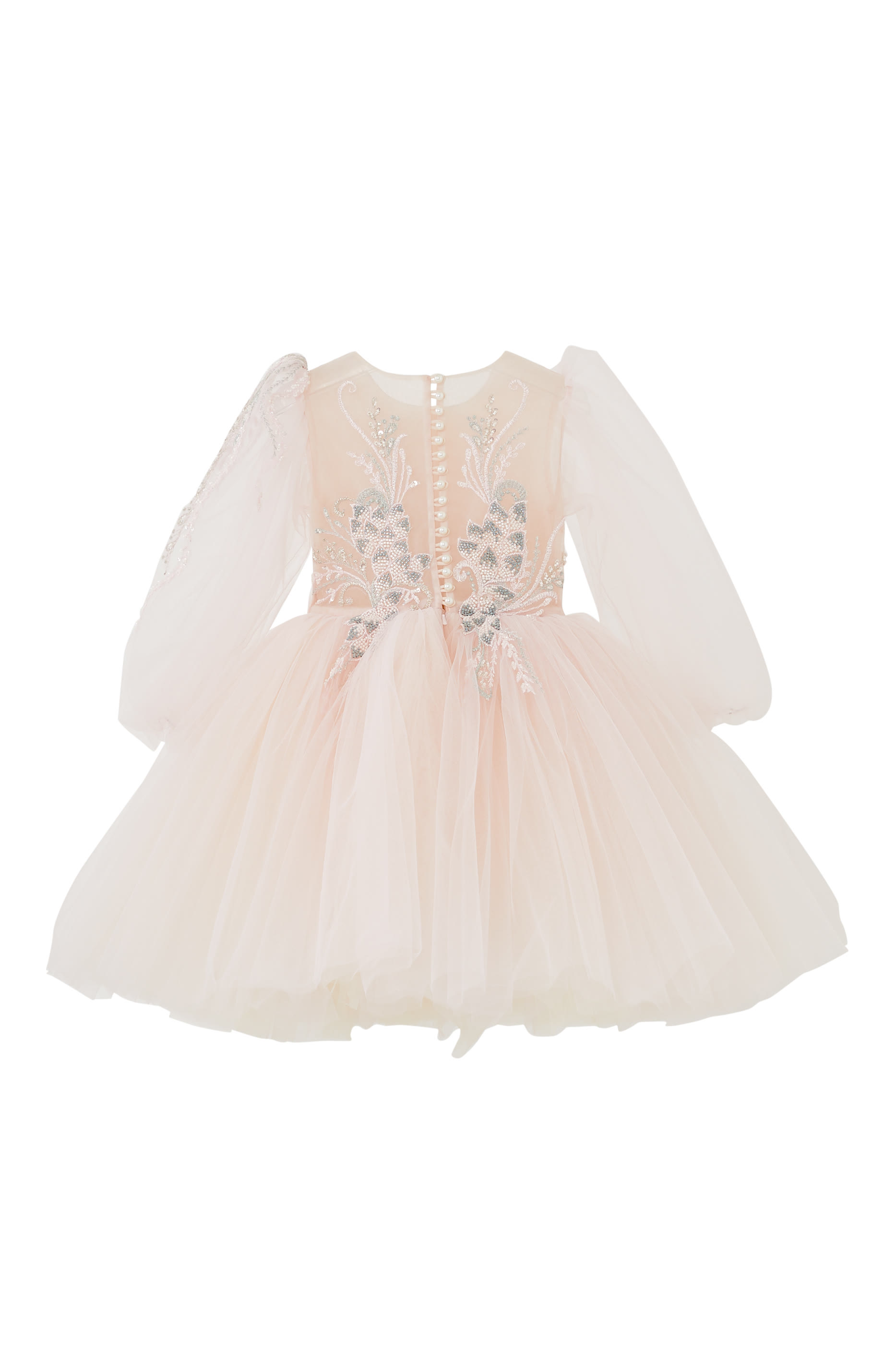 Kids Earl Grey Tulle Dress: