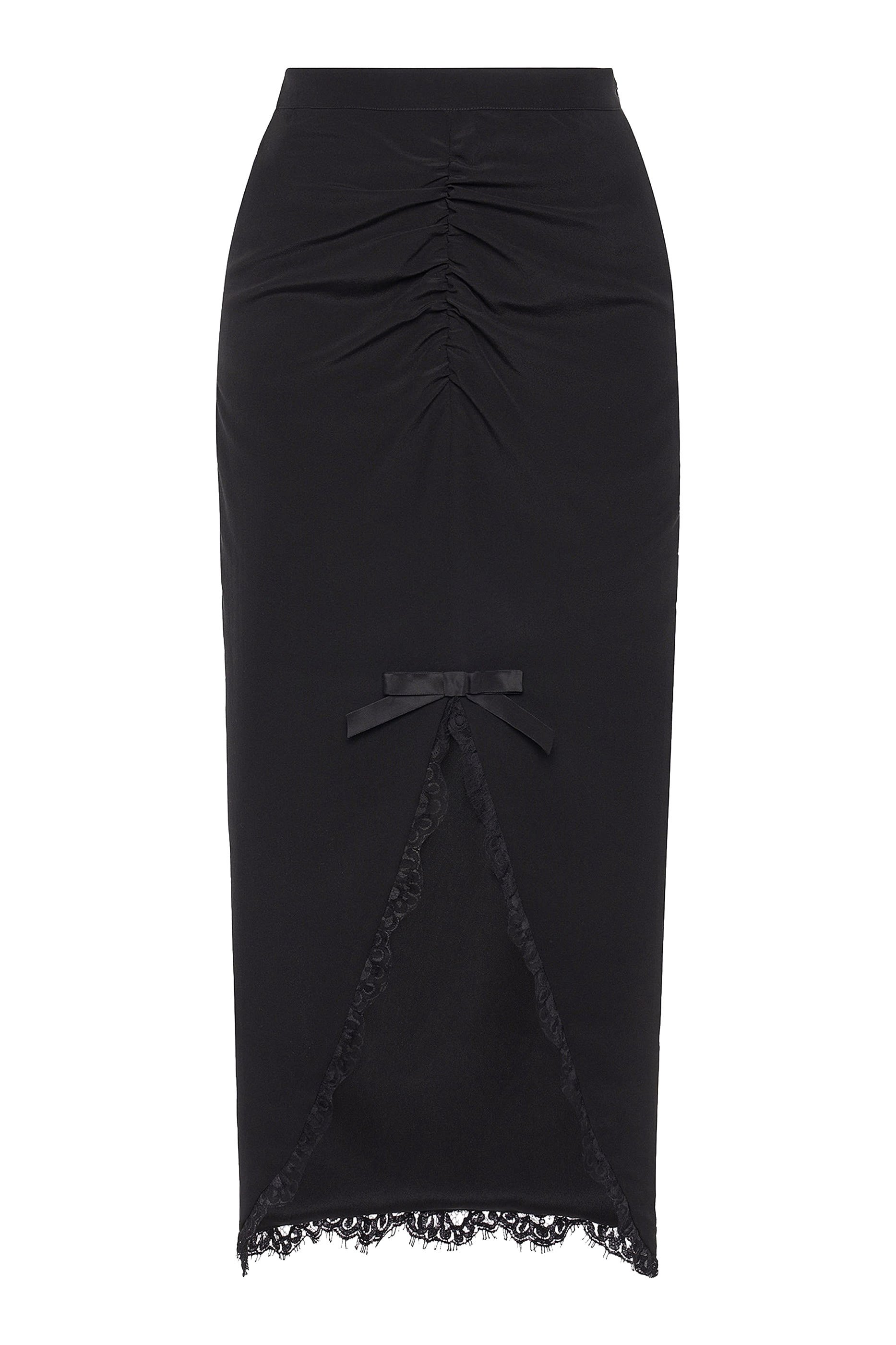 Midi Skirt With Ruffles