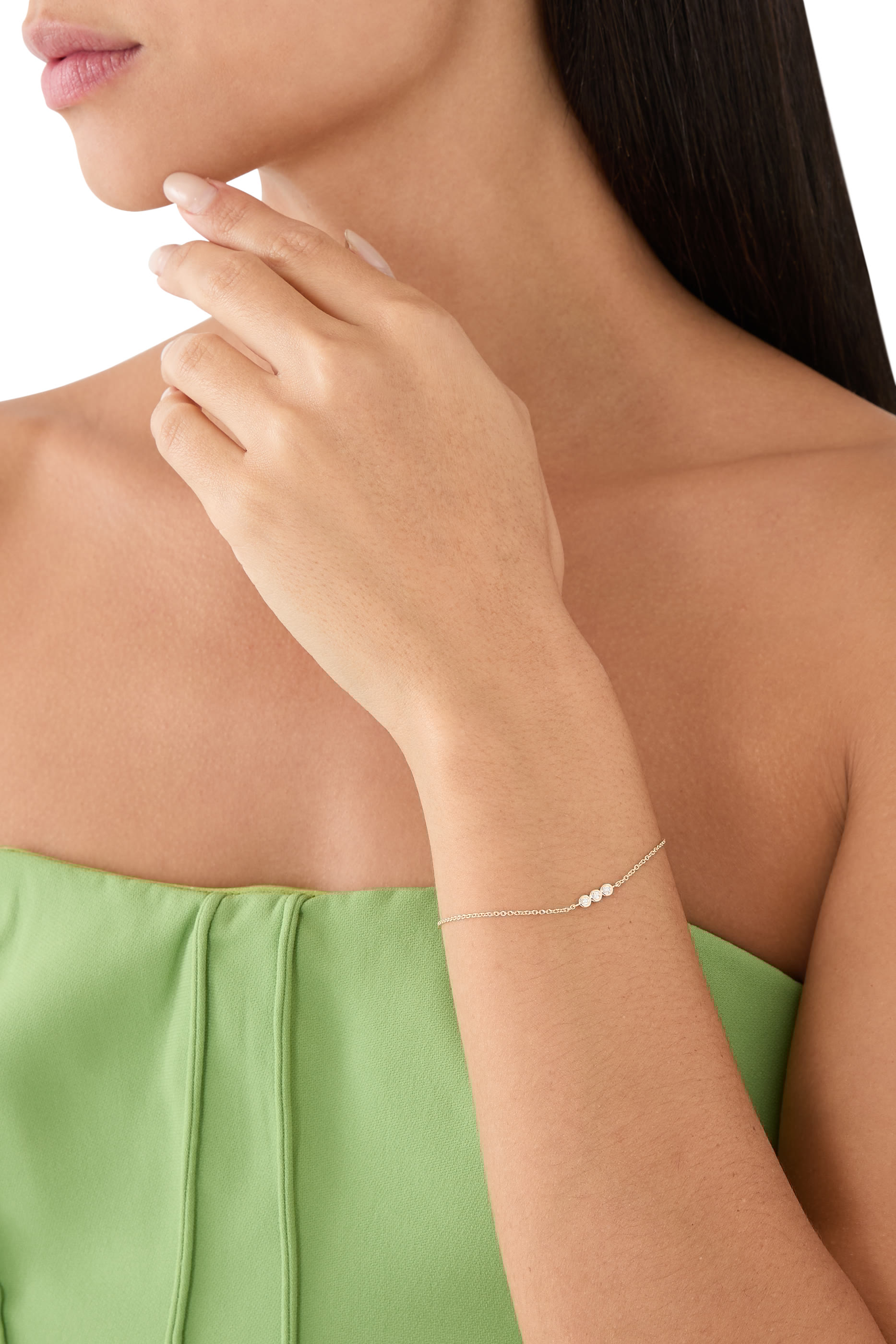 Fine Diamond Solitaire Trio Bracelet