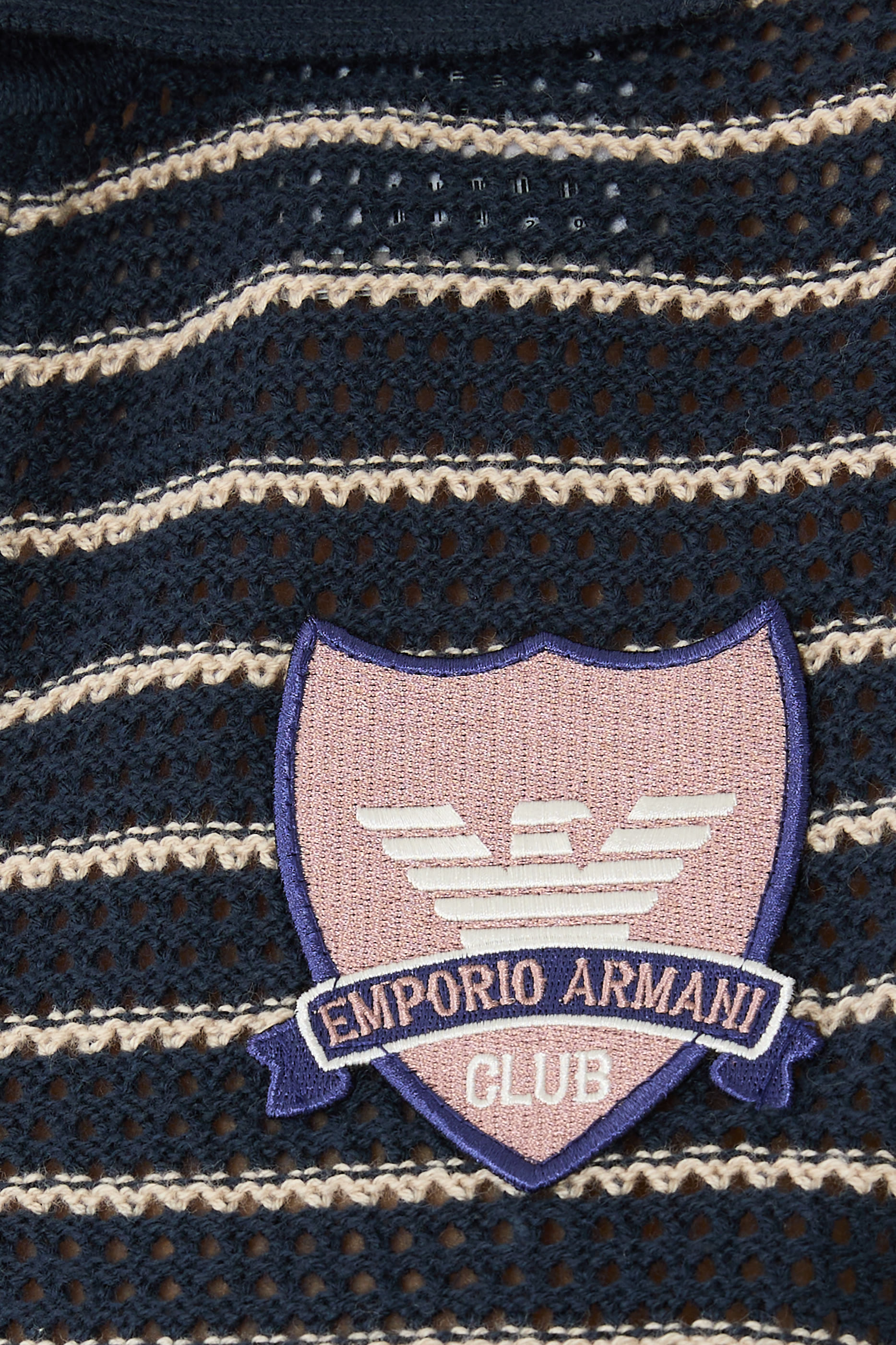 Logo Striped Polo Knit