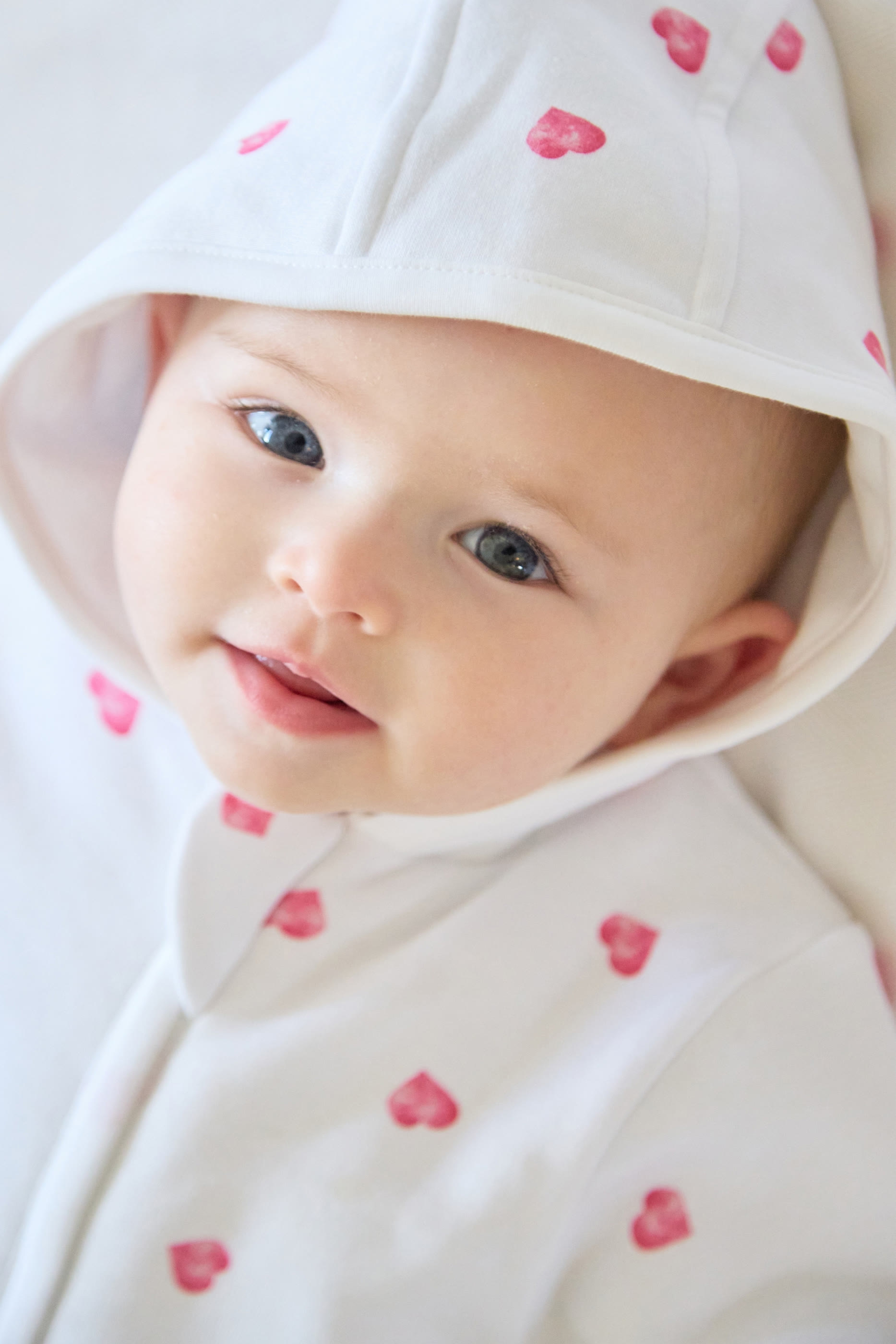 Kids Pink Heart Print Pramsuit