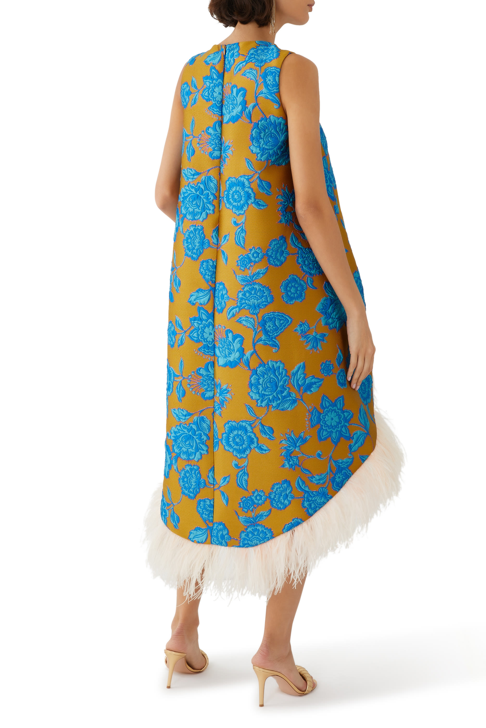 La Scala High Dress with Feathers