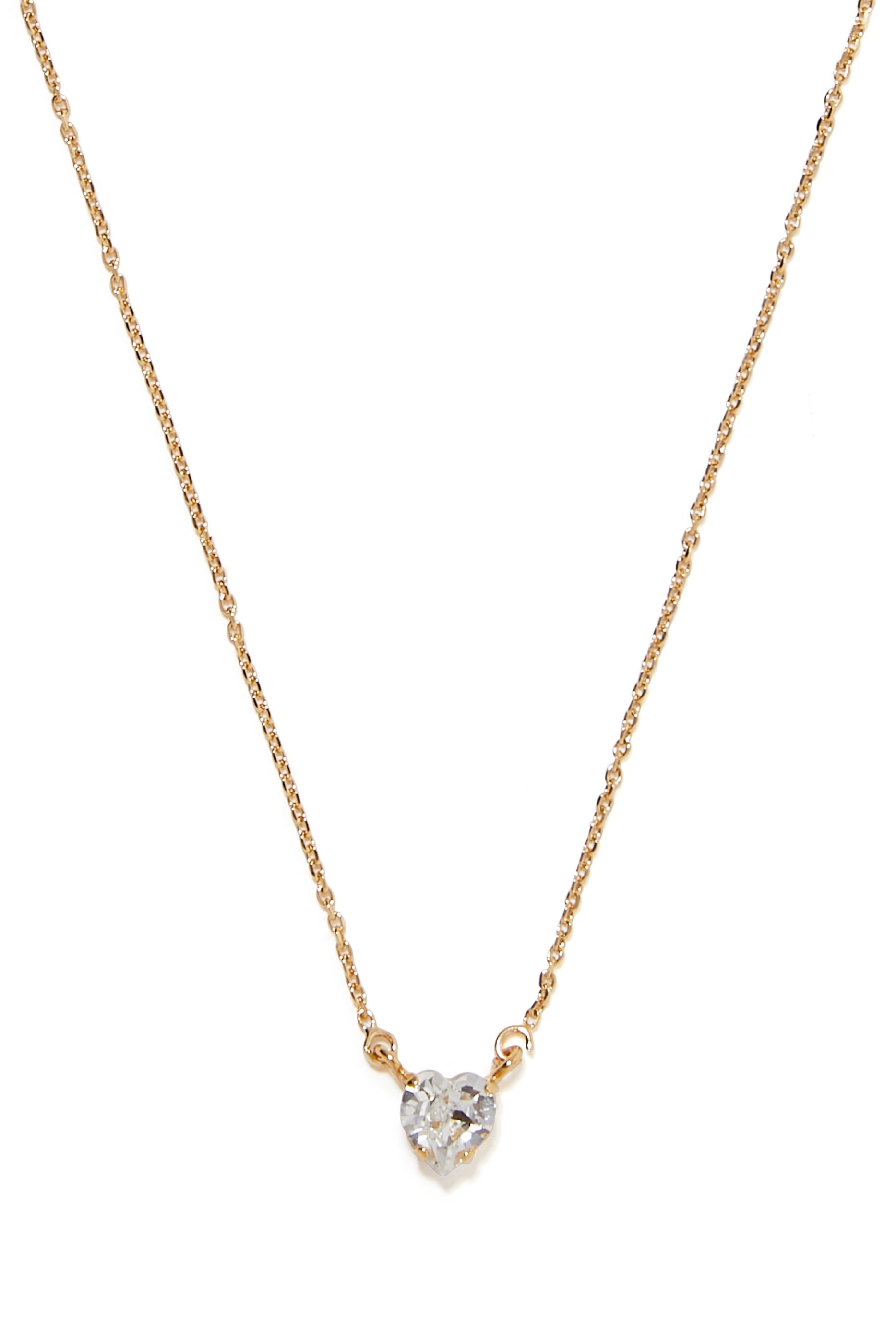 Valentina Heart Necklace,  18K Gold Plated Raw Brass