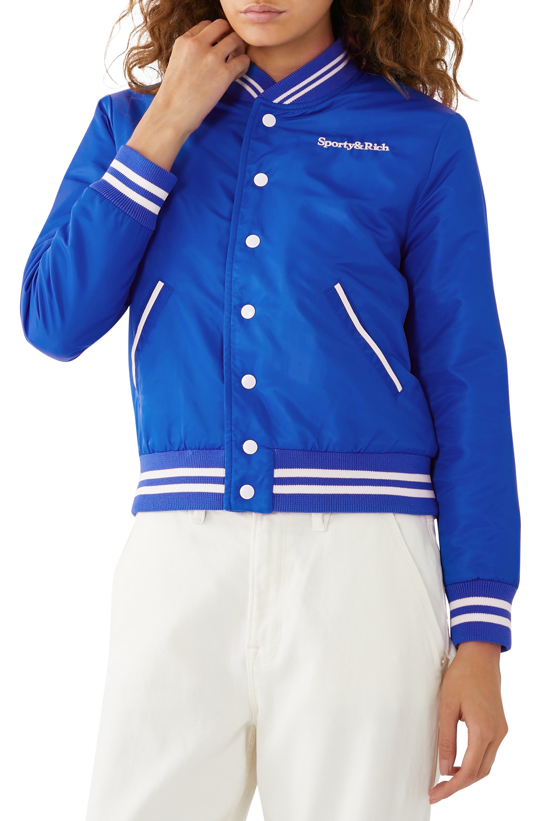 Wellness Club Embroidered Varsity Jacket