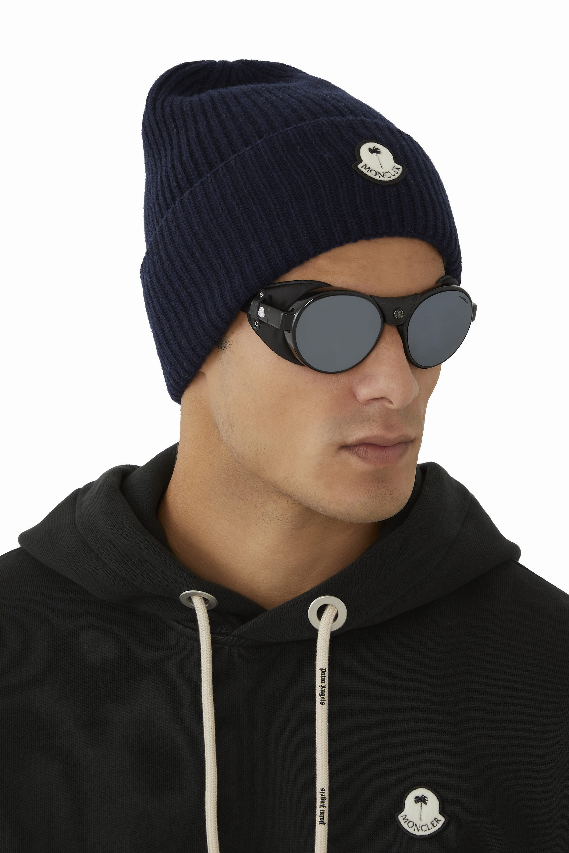 Steradian Oversized Round Sunglasses with Side Protectors