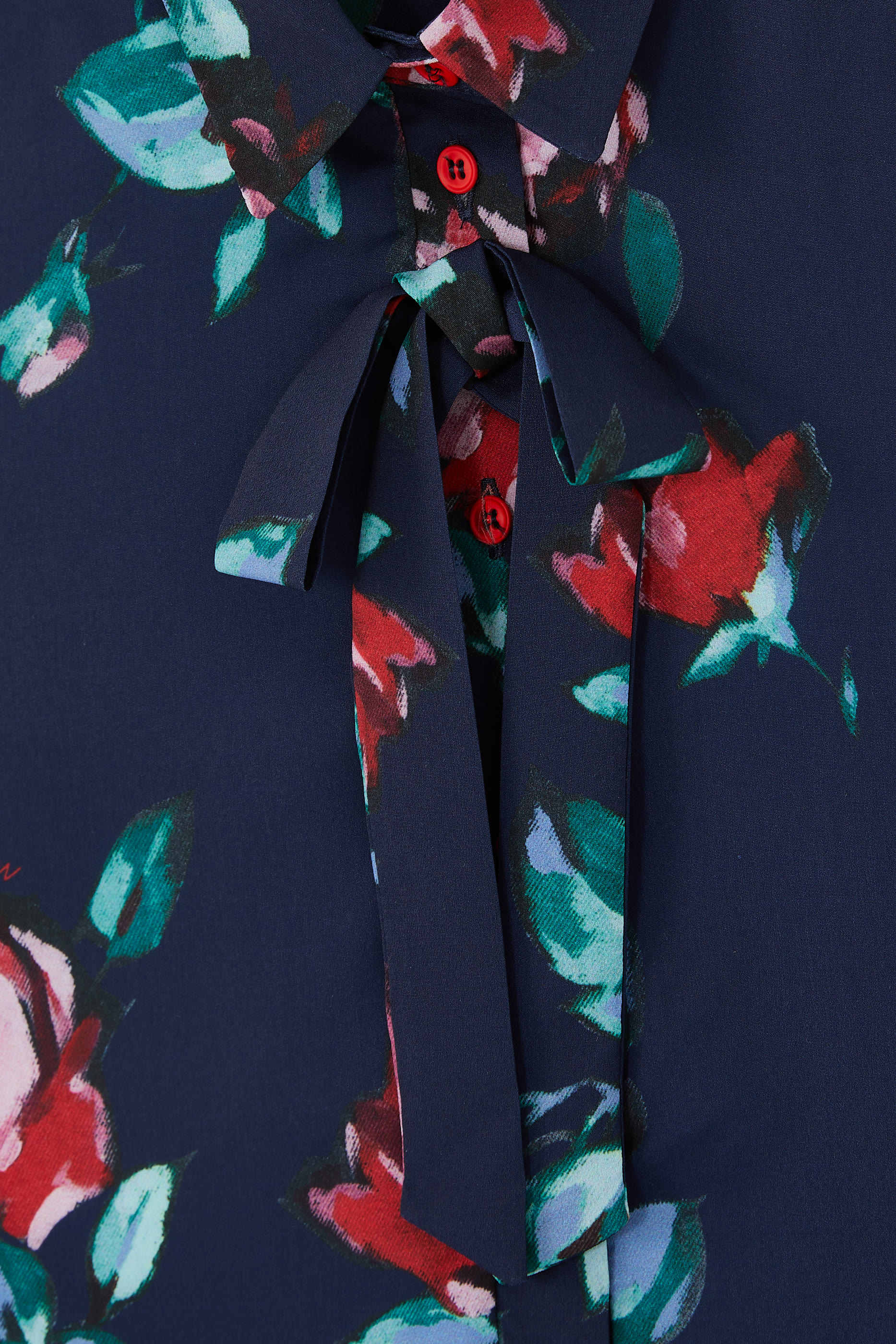 Kids Rose-Print Pleat Shirt Dress