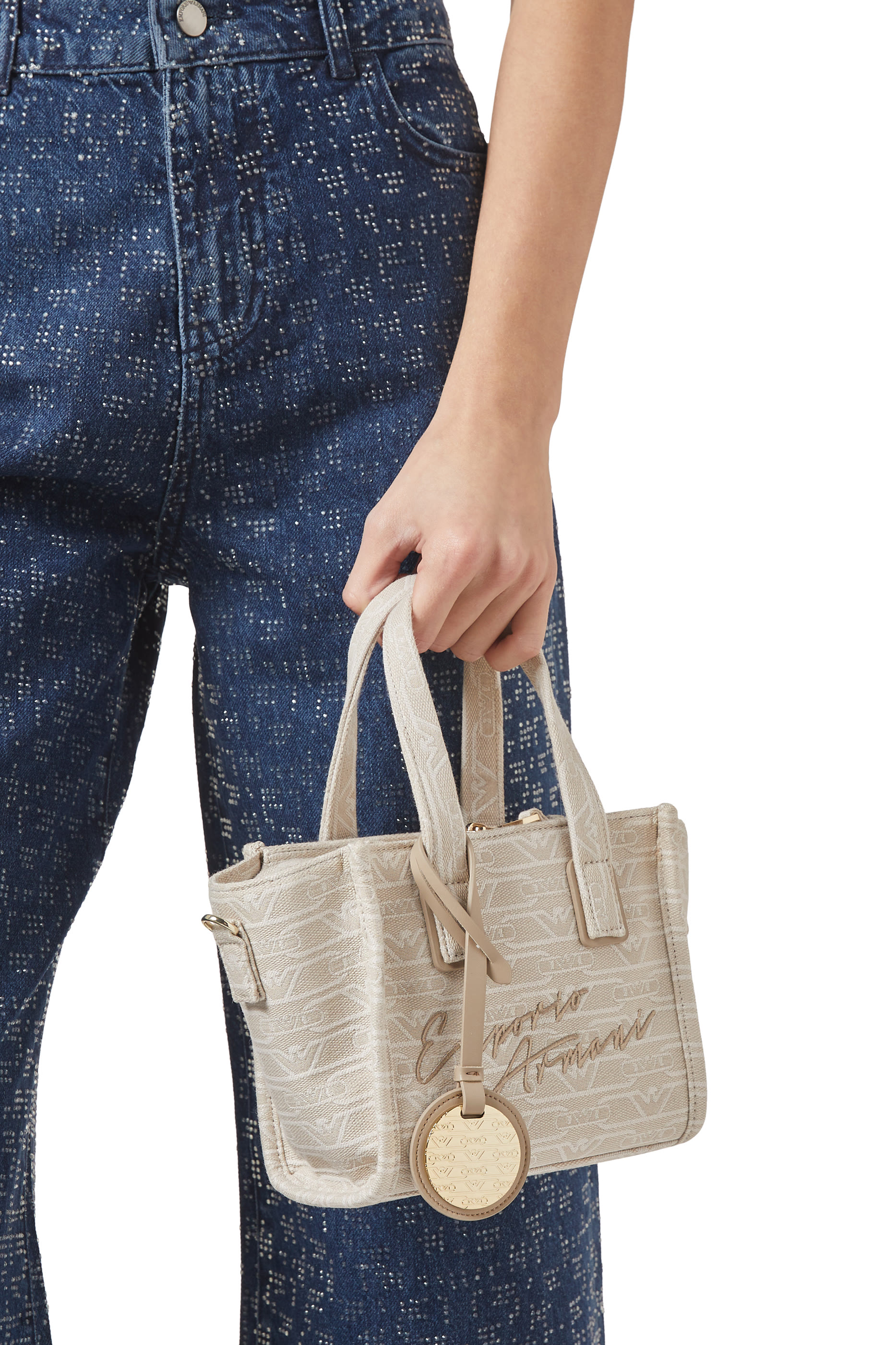 All-Over Monogram Print Small Shopper Bag